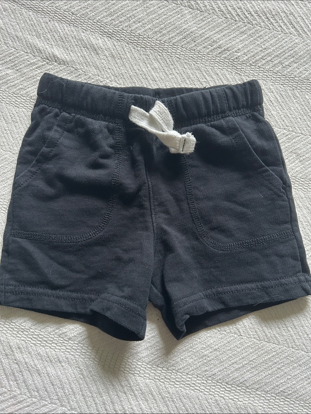 Carter's Black Shorts with White Drawstring